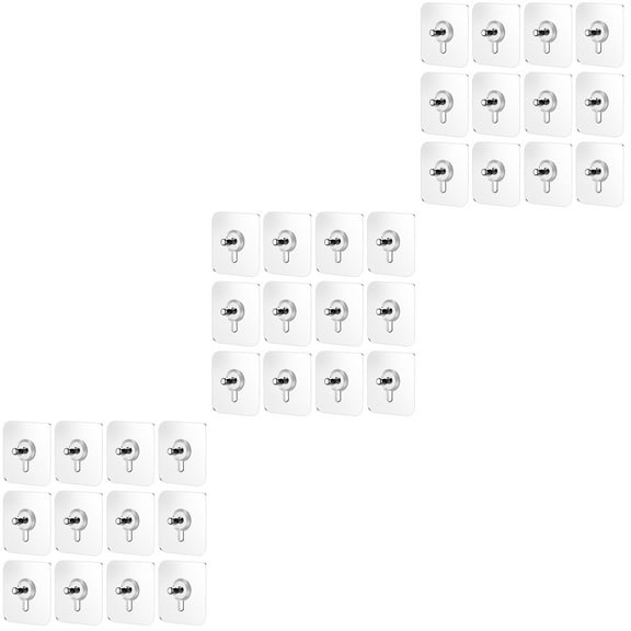 WORGEOUS 36 pcs  Transparent Acrylic Sucker Wall Hanging Screws Bolt Suction Cups Hanger