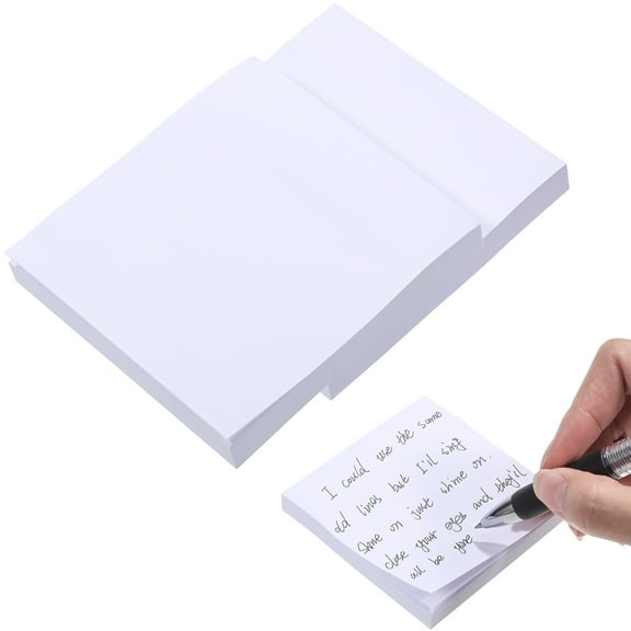 BESTYASH 3Pcs Portable White Sticky Memo Pads Strong Adhesive for Office Desk Accessories