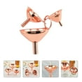 thumbnail image 1 of WORGEOUS 3Pcs Metal Cooking Funnels Stainless Steel for Kitchen Use in Golden and Rose Gold Colors, 1 of 8