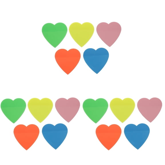 WORGEOUS 3pcs 5 Books Highlighter Note Stickers Portable Memo Pads Heart Memo Stickers Book Noting Tabs