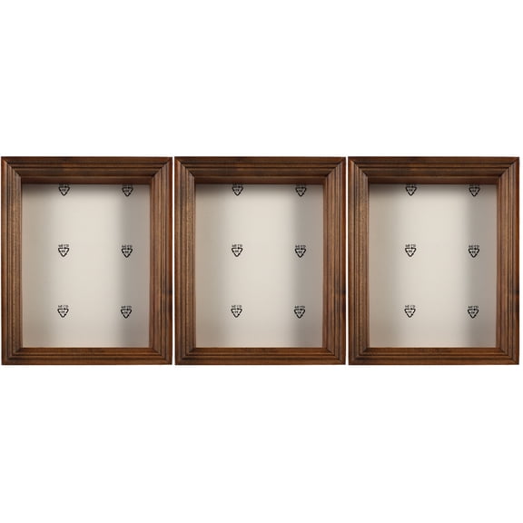 WORGEOUS 3pcs 8inch Shadow Box Photo Frame Display Case Decor for Keepsakes Dried Flowers