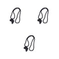 thumbnail image 1 of WORGEOUS Set of 3 Black African Tribal Style Wooden Bead Pendant Necklaces for Women and Men, 1 of 8