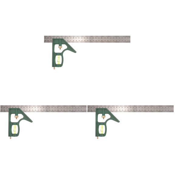 WORGEOUS 3pcs Combination Square Woodworking Angle Finder Ruler Adjustable Woodworker Angle Square