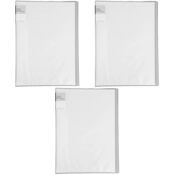 WORGEOUS 3pcs Display Folder File Folder Reusable File Container Plastic File Folder File Organize File Organizer