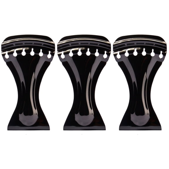 WORGEOUS 3pcs Dobro 6 String Tailpiece For Dobro Echo Guitar Repair Replacement Black