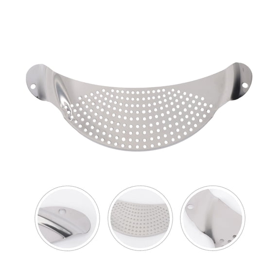 BESTYASH 3Pcs Lightweight Stainless Steel Pan Strainer with Large Handles for Safe Water Draining