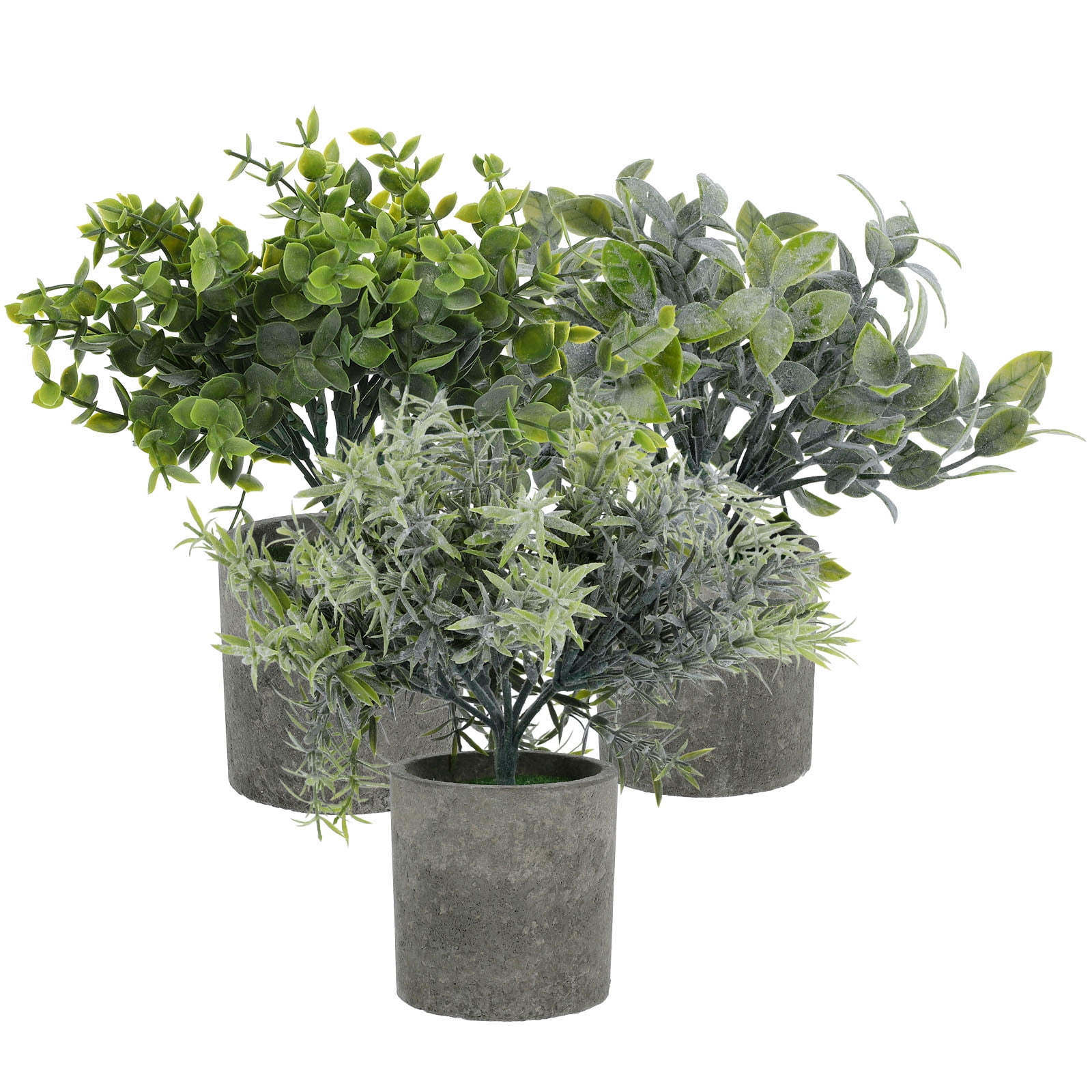 FUEENIRVA 3-Pack Faux Potted Plants Set, Realistic Bonsai Artificial Greenery for Home and Office Décor, Multi-Color Options