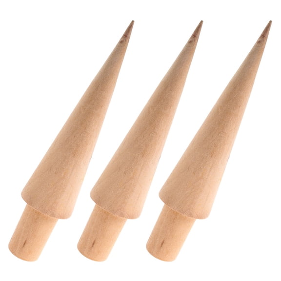 WORGEOUS 3pcs Ice Cream Molds Ice Cream Cone Mold Ice Cream Cone Roller Multi-function Kitchen Wood Mold