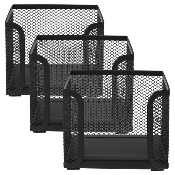 FUTUREORYY Iron Mesh Memo Pad Holder for Desk Organization 3Pcs