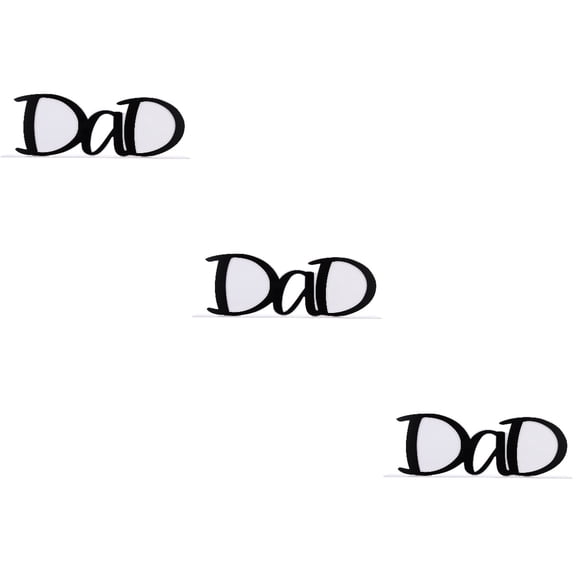 Mobutofu Dad present Acrylic Photo Frame Letter Shape 3Pcs 12.6X4.4X2In