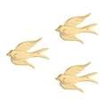 thumbnail image 1 of WORGEOUS 3pcs Metal Birds Statue Wall Bird Figurines 3.5x2.3 Inch Flying Birds Sculptures 3d Animal Hanging Ornament For Home Decor Lifelike Birds, 1 of 8