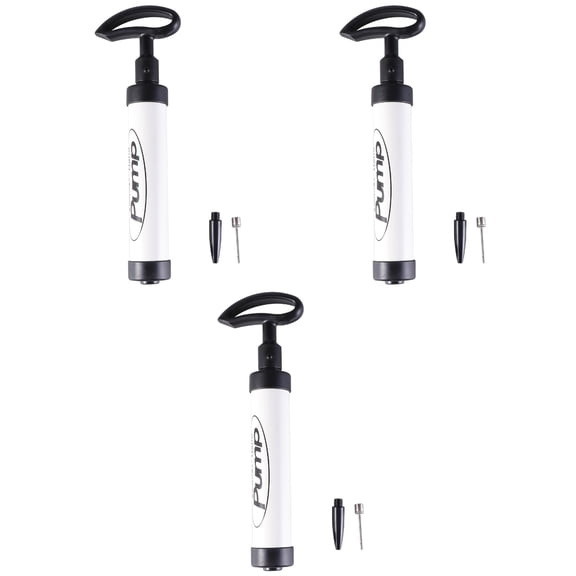 WORGEOUS 3pcs Mini Portable Hand Pump with a Gas Pin & an Air Faucet Bike Inflator Bike Pump Hand Air Pump for Basketball Volleyball Gym Ball (White)