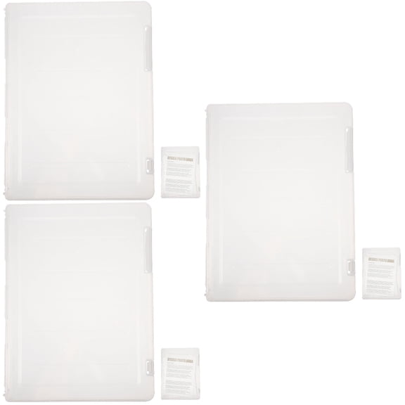 YSNOOWE  3Pcs Portable File Storage, Transparent, Neat and Orderly, Lightweight