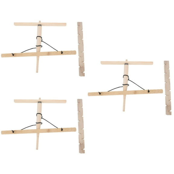 WORGEOUS 3pcs Portable Fire Starter Camping Fire Tool Drill Wood Make Fire Tool Fire Lighter