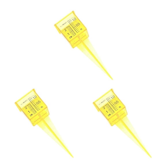 WORGEOUS 3pcs Sprinkler Gauge Rain Gauge Rainwater Measuring Cup Rainfalls Gauge Plastic Measuring Cup Wide Mouth Rain Meter For Lawn Garden Yellow
