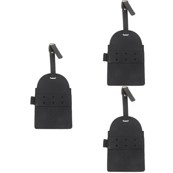 WORGEOUS 3pcs Golf Tee Holder Set PU Golfing Tee Carrier Organizer Golf Bag for Easy Tee Storage and Access