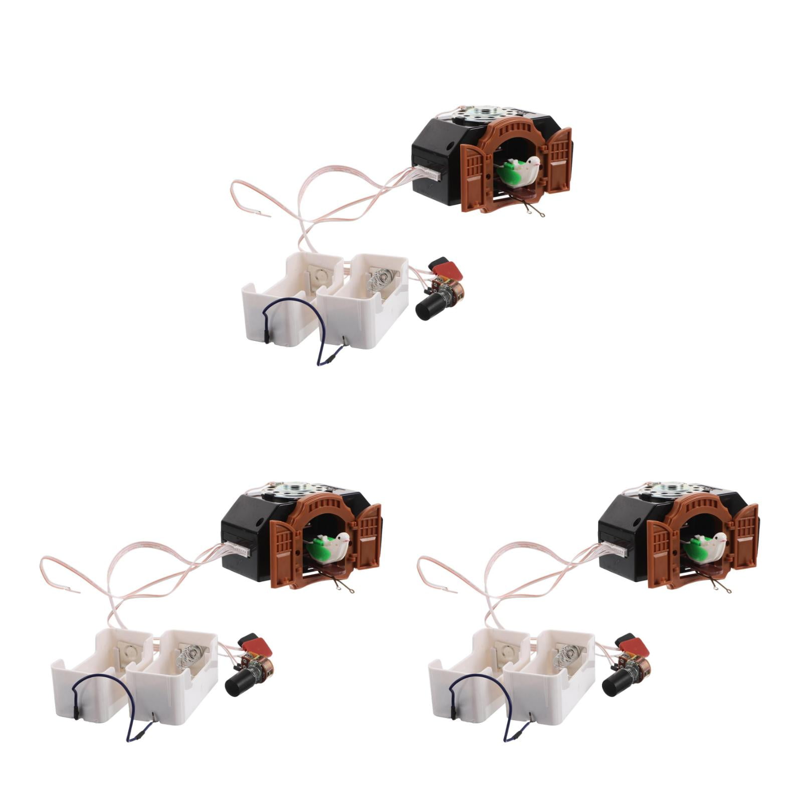 WORGEOUS 3pcs Timeless Cuckoo Clock Movement Retro Cuckoo Wall Clock Movement No Hook Charming Hourly Bird Chime Clock Movement Repair Part