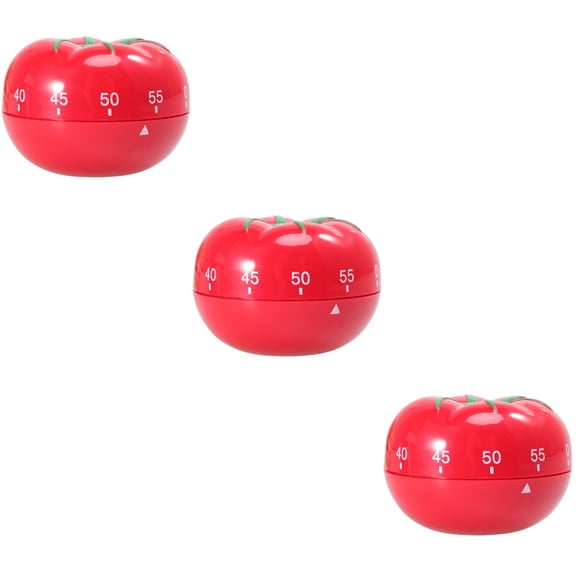 WORGEOUS 3pcs Tomato Timer Kitchen Tomato Timer Alarm Clock Plastic Timer