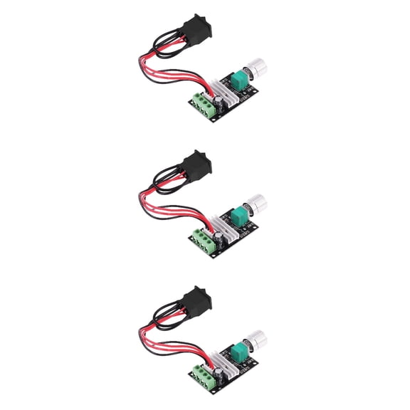 WORGEOUS 3pcs UEETEK 1203BB 6V 12V 24V 3A 80W DC Motor Controller (PWM) Adjustable Reversible Motor Driver