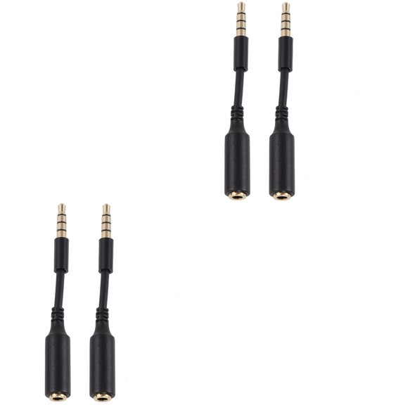 WORGEOUS 4 PCS 3.5mm Stereo Audio Male to Female Extension Cables Earphone Extension Lines for Phone Tablet Media Player