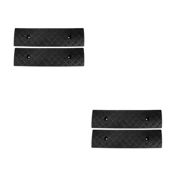 WORGEOUS 4-Piece Heavy Duty Curb Ramp Set for Driveway Thresholds, Suitable for Cars, Motorcycles, Bikes, and Wheelchairs