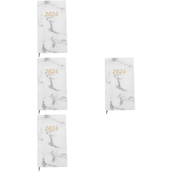 WORGEOUS 4-Piece Annual Planner Set with Notebook and Travel Advent Calendars, White - Organized Scheduling Essentials