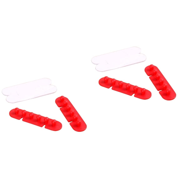 WORGEOUS 4 PCS Self Adhesive Desktop Cable Organizers Cord Holder Cable Management System (Random Color)