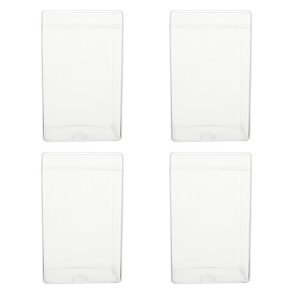 WORGEOUS 4 Pcs Acrylic Display Cases Transparent Model Display Boxes for Office Decor and Electric Collectibles