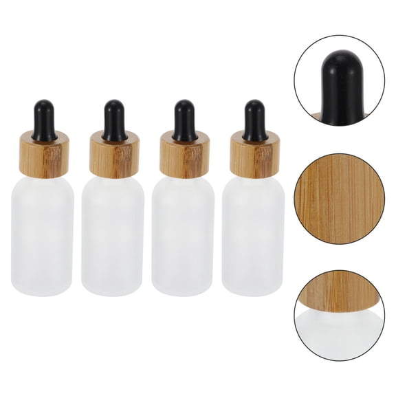 WORGEOUS 4 Pcs Essential Oil Drop Bottle Travel Lotion Container Dropper Bottles