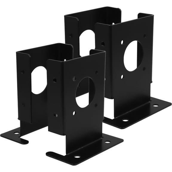 WORGEOUS 4 Pcs Gazebo Bracket Cage Foot Support Dustproof Generator Black