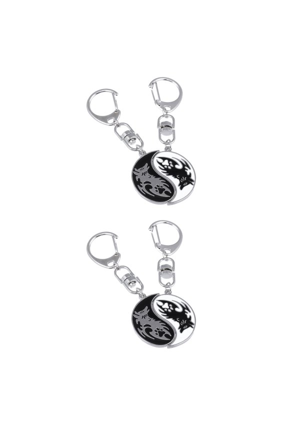 4 Pcs Metal Key Chain Key Ring Bag Backpack Hanging Decoration Charm Great Gift