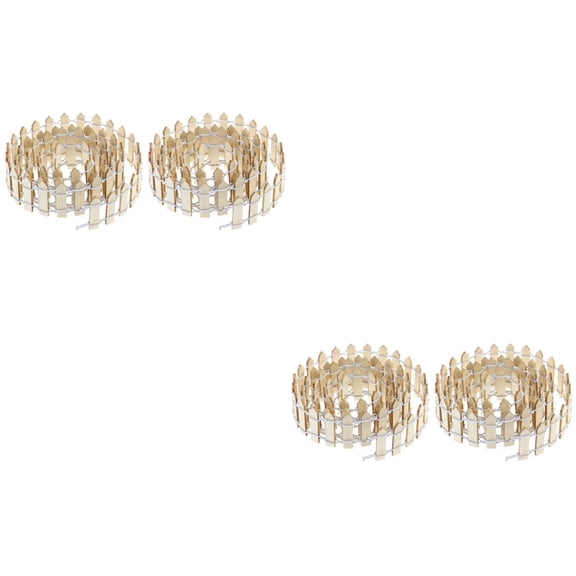 WORGEOUS 4 Pcs  Miniature Garden Fence Decorative Fence for Outdoor or House Decor