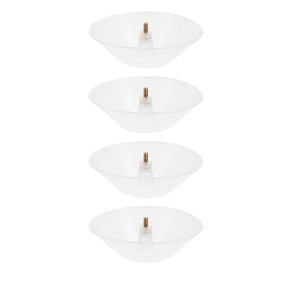 WORGEOUS  4 Pcs Range Hood Oil Catcher Filter Collection Cup Gasket Kit White