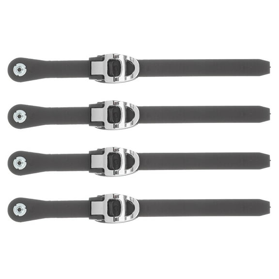 WORGEOUS 4-Pack Black Replacement Roller Skate Straps Ice Belt for Skateboards and Inline Skates
