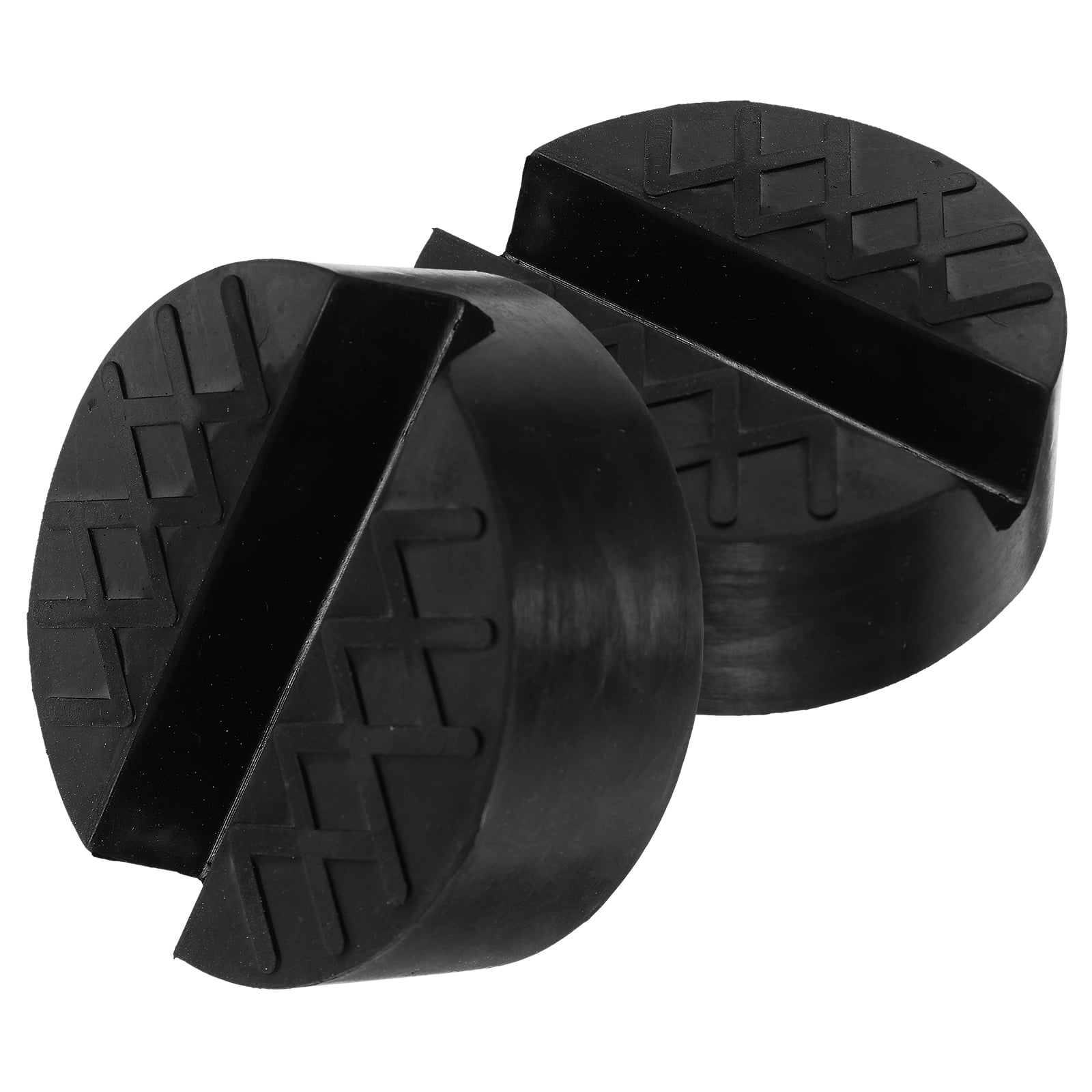 WORGEOUS 4 Pcs Rubber Mat Jack Pad Car Hydraulic Jacks Adapter Black