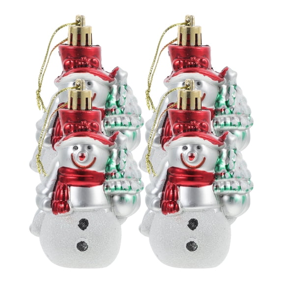 4pcs Christmas Snowman Hanging Ornaments Set for Holiday Tree Decorations, Festive Xmas Charm and Seasonal Decor