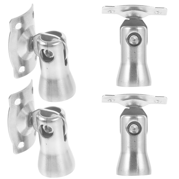 WORGEOUS  4 Pcs Stair Rail Brackets Wall Mounted Handrail Accessories
