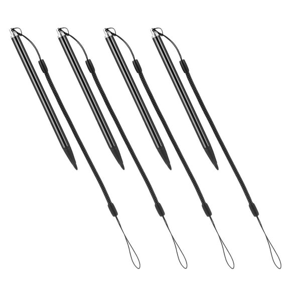 WORGEOUS 4 Pcs Stylists Pens for Touch Screens Stylus Flat Telephone Black