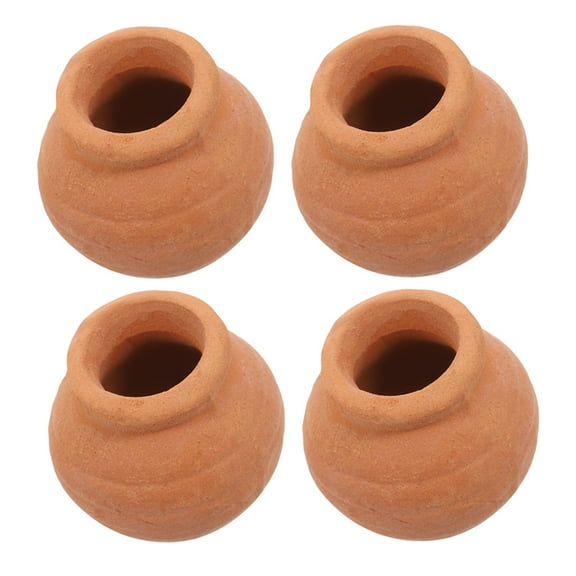 WORGEOUS  4 Pcs Succulent Flower Pot Small Ornaments Figurines Car Mini Toys Animals Home Red