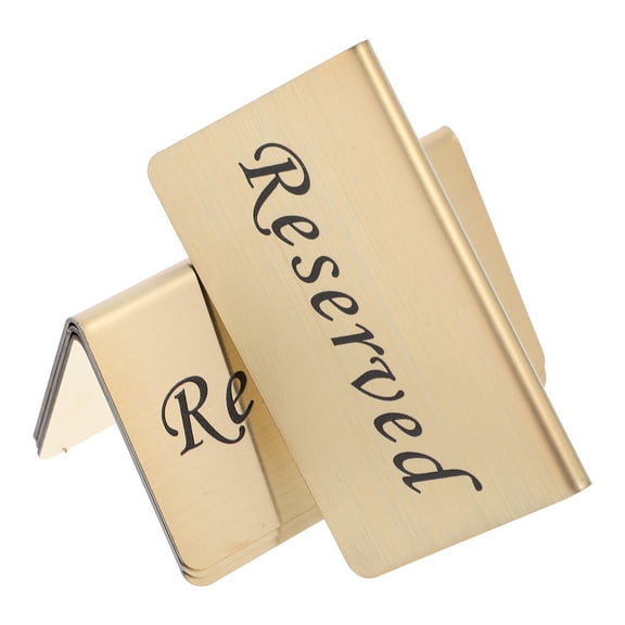 WORGEOUS 4 Pcs Table Booked Name Tents Dining Room Teepee Banquet Golden