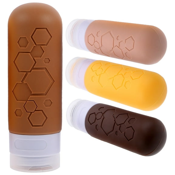 WORGEOUS 4 Pcs Toothpaste Dispenser Silica Gel Bottle Travel