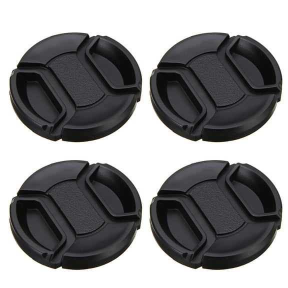 WORGEOUS 4 Pcs Video Camera Lens Cover Lens Cap Baby Girl 5.5X5.5CM Black