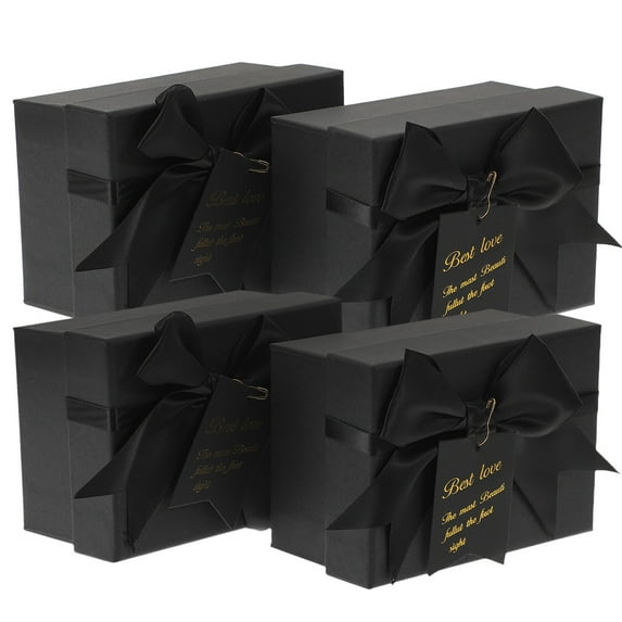 WORGEOUS 4 Pcs Wedding Candy Boxes Paper Bins Gift Bridesmaid