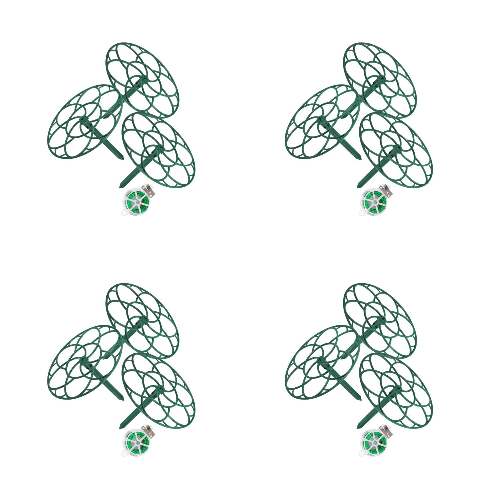 WORGEOUS 4 Sets Plant Support Cage Plant Growth Plant Cage Outdoor Sunflower Support Stakes Roses and Tomatoes Support Trellis for Garden Balcony Patio Green