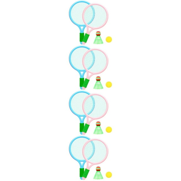 WORGEOUS 4 Sets of Sports Rackets Kids Sports Toy Badminton Racket Tennis Training Toys Sports Game