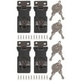 thumbnail image 1 of WORGEOUS Set of 4 Keyed Hasp Locks 90 Degree for Wardrobe Doors with Knob and Secure Keyed Lock, 1 of 8