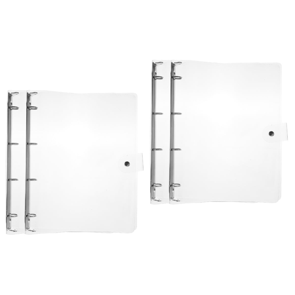 Worgeous 4 pcs A4 Size Binders Snap Button Binders PVC Note Pad Shells ...