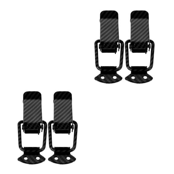WORGEOUS 4 pcs Car Bumper Lock Car Bumper Clips Pair Carbon Fiber Car Bumper Decorative Lock Bumper Kit Car Bumper Fix Kit Universal Car Accessories Black
