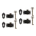 thumbnail image 1 of WORGEOUS 4 pcs  Classical Drawer Locks Antique Cabinet Locks Wardrobe Furniture Locks, 1 of 8
