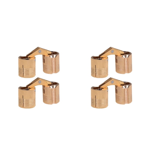 WORGEOUS 4 pcs Heavy Duty Copper Hinge Cylindrical Spring Hinges for Door Box (14MM)